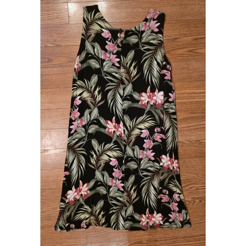 Hibiscus Collection Hawaii Dress One Size Lightweight 100% Rayon Tropical Floral